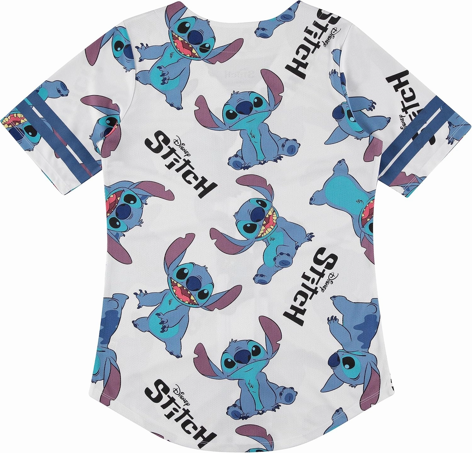 Disney Ladies Lilo and Stitch Shirt - Ladies Classic Lilo and Stitch Baseball Jersey Lilo and Stitch Mesh Jersey