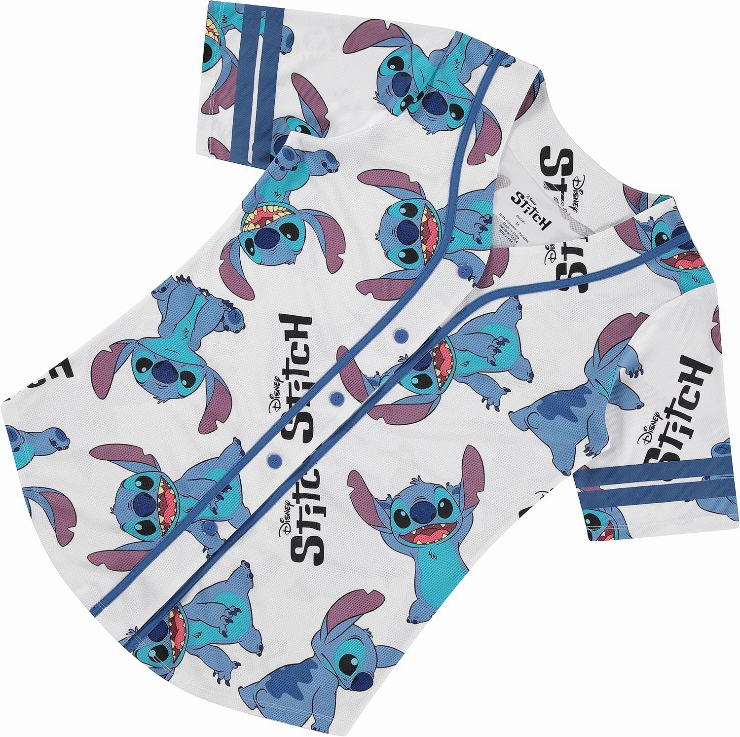 Disney Ladies Lilo and Stitch Shirt - Ladies Classic Lilo and Stitch Baseball Jersey Lilo and Stitch Mesh Jersey