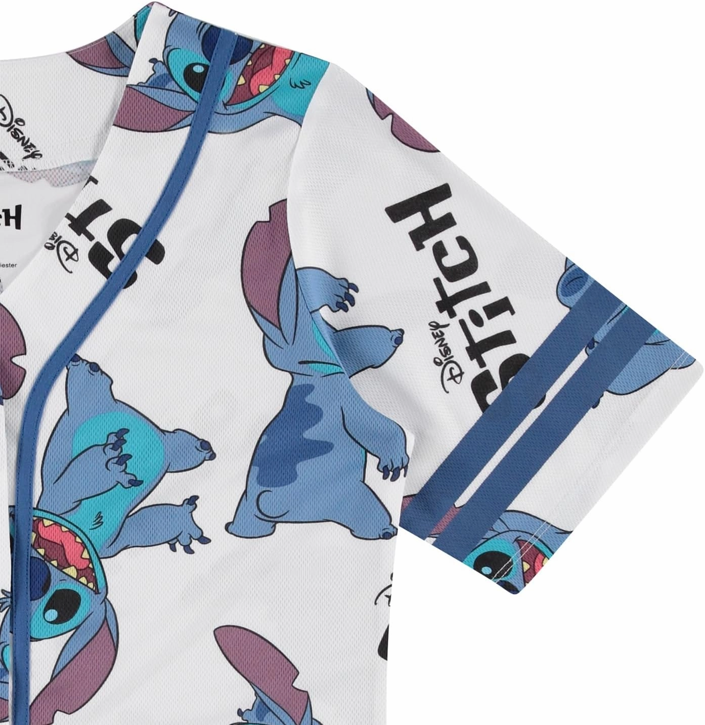 Disney Ladies Lilo and Stitch Shirt - Ladies Classic Lilo and Stitch Baseball Jersey Lilo and Stitch Mesh Jersey
