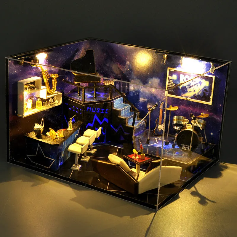 DIY Dollhouse Miniature with Furniture Assembled Model Toy Birthday Christmas Gift