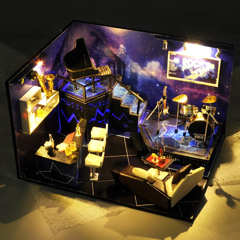 DIY Dollhouse Miniature with Furniture Assembled Model Toy Birthday Christmas Gift