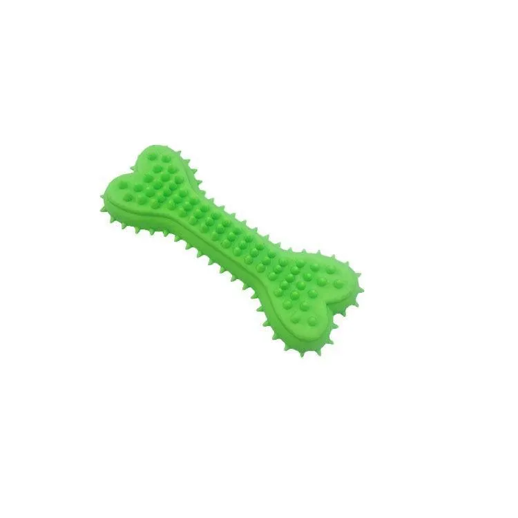 Dog Cat TPR Foam Eco-friendly TPR Chewing Toy Milky Scented Flat Bones Molar Teether Pet Supplies Spiny Soft Bite Resistant Toy