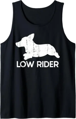 Dog Lover Adorable Vintage T-shirt Low Rider Corgi Tank Top