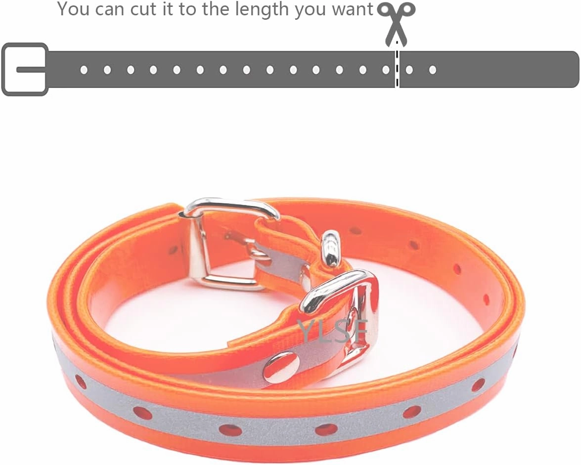 Dog Collar Strap for Most of Electronic Training Shock Collar Receivers-Adjustable Durable Waterproof Odorless 3/4 Inch Collar Replacement for Barking Fence-Pet TPU Collar Strap