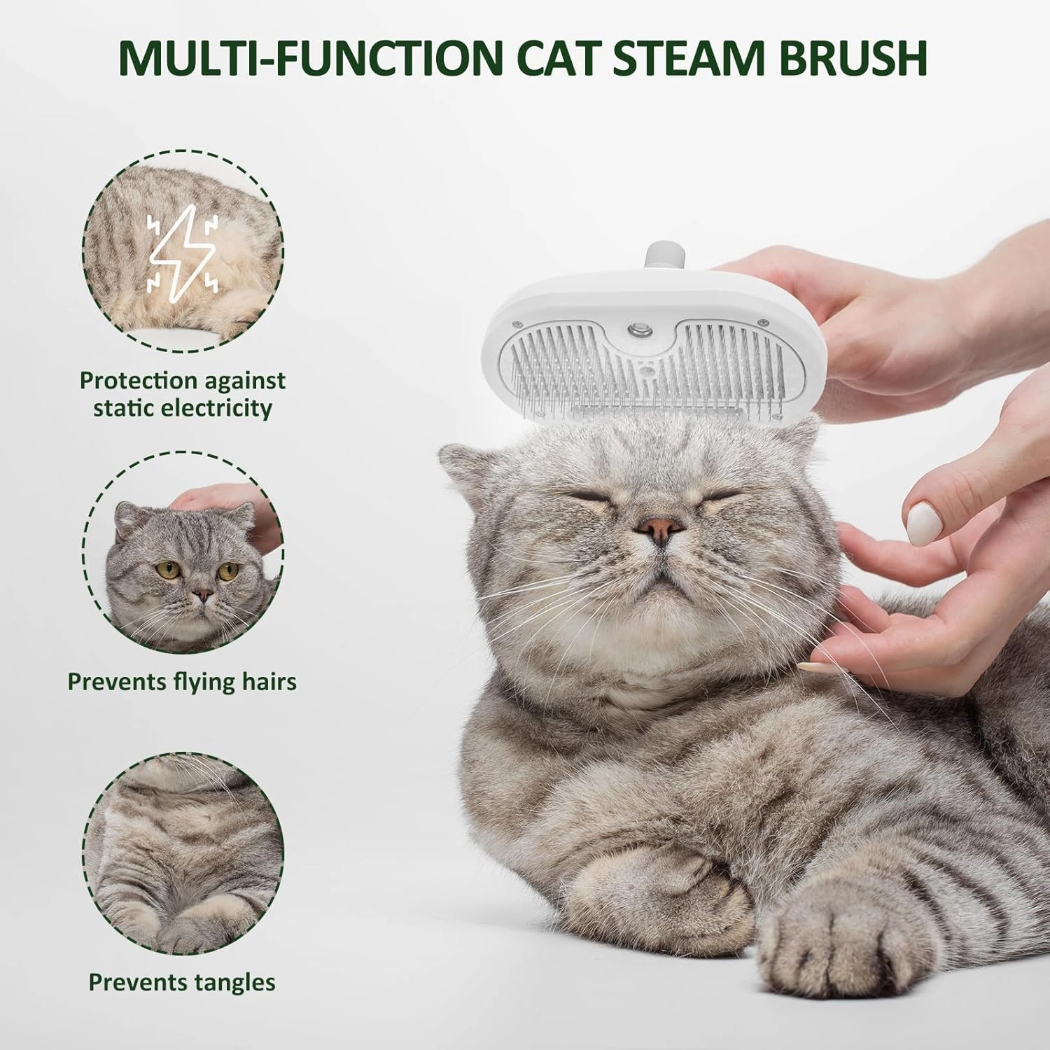 Dog Hair Dryer with Slicker Brush,Dog Blow Dryer for Small-Sized Dogs and Cats,Grooming Brush with Drying Function,Multifunctional Pet Hair Dryer with Release Button