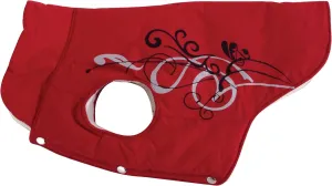 Dogit Style Winter Dog Vest with Urban Reflective Print, Small, Red