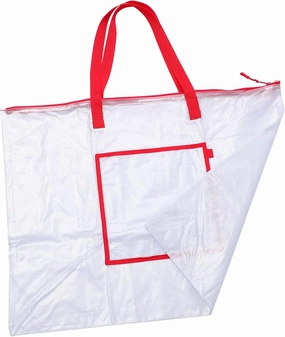 DOITOOL Transparent Poster Board Storage Bag Durable Organizer for Posters Bulletin Boards and Art Projects for Teachers Students and Painters Portable with Zipper and Carrying Straps