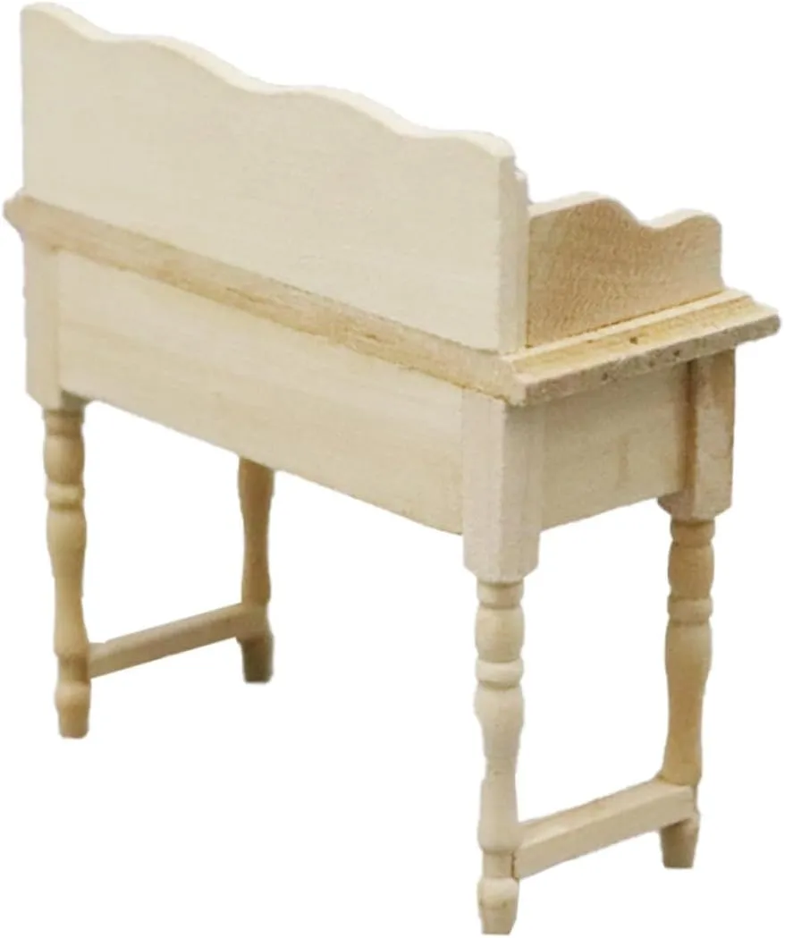 Dollhouse Decor Cute Writing Desk Figurine Safe and Mini House Adornment for DIY Layout Chic Style