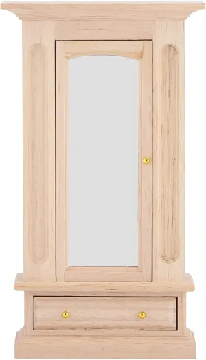Dollhouse Wooden Wardrobe, Dollhouse Wardrobe Practicality for Doll Lovers