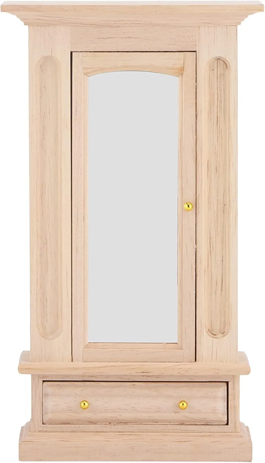 Dollhouse Wooden Wardrobe, Dollhouse Wardrobe Practicality for Doll Lovers
