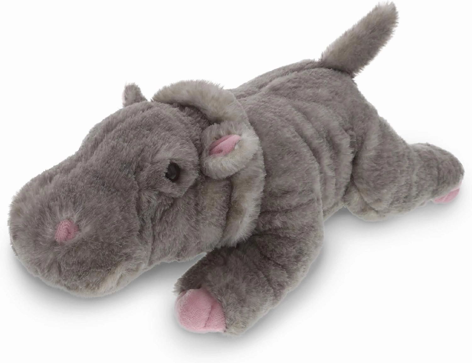 DolliBu Wild Stuffed Animals Soft Plush Collection, Best Storytime Buddy Animal Gifts for Children, Adorable Nursery Zoo Jungle Creature - Hippo 15 in.