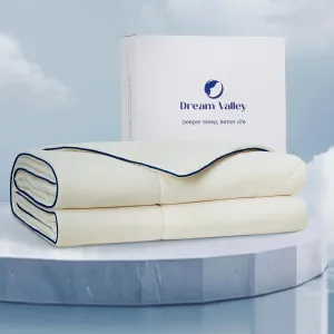 Dream Valley® Outlast® Deepsleep Cooling Comforter, Full/Queen Size, NASA-Grade Space Technology Cooling Blanket for Hot Sleepers Night Sweats, Q-Max > 0.45 Aerocool™ Breathable, Ivory, 90"x90"