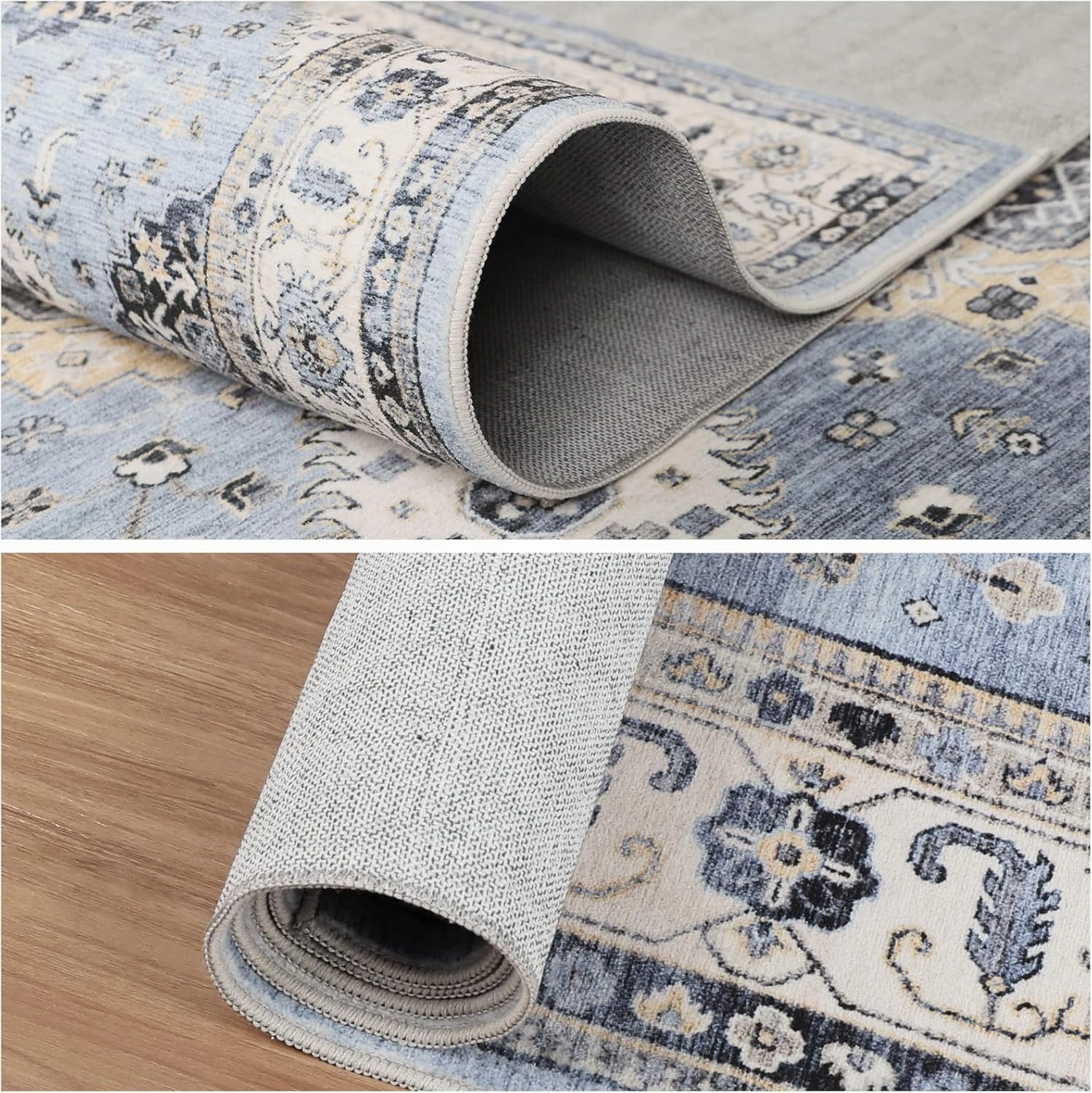 Dripex Tribal Washable Runner Rug-2x5 Non-Slip Non-Shedding Runners for Hallways Stain Resistant Kitchen Mat Laundry Entryway Carpet Runner for Doorway Entrance Bedroom Living Room Decor