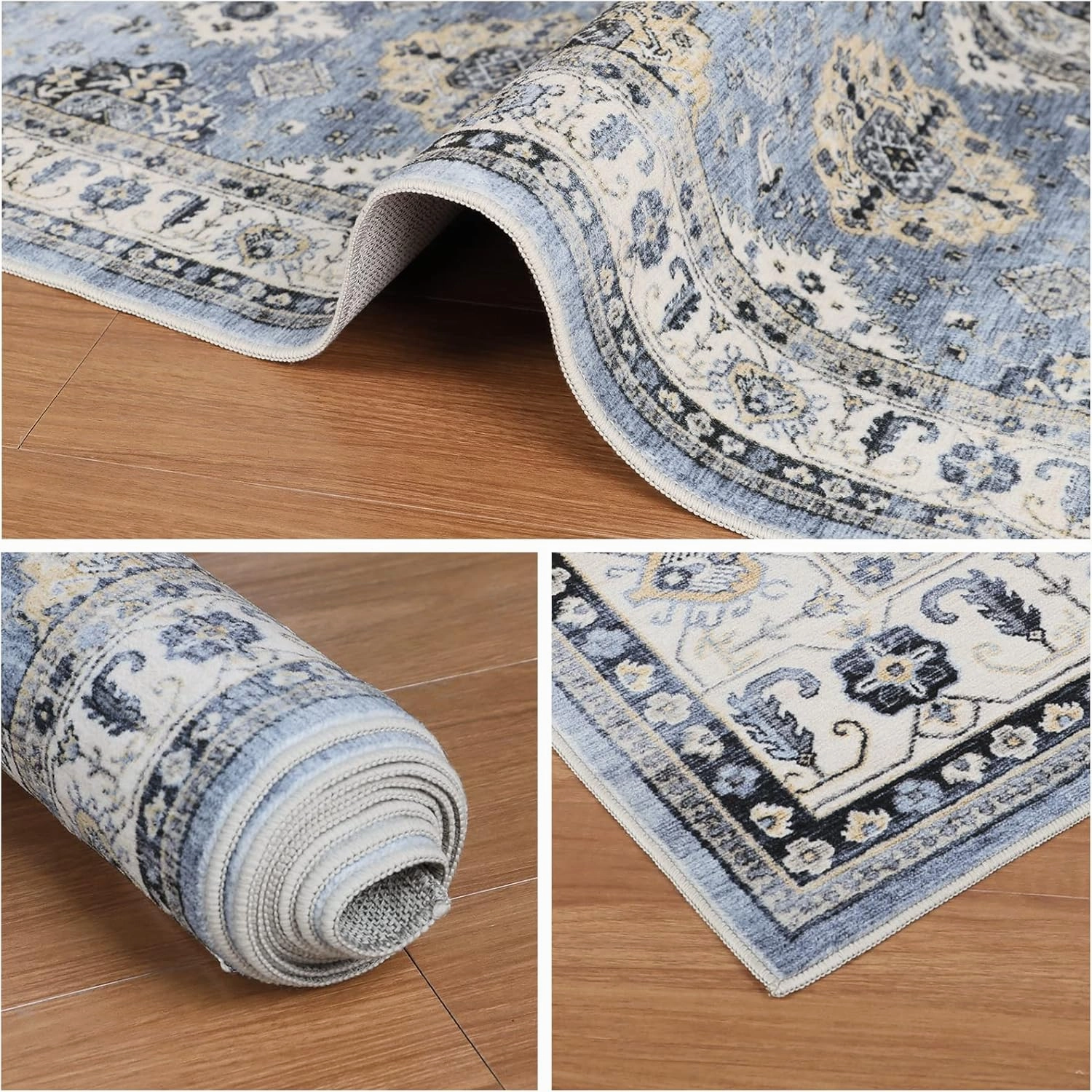 Dripex Tribal Washable Runner Rug-2x5 Non-Slip Non-Shedding Runners for Hallways Stain Resistant Kitchen Mat Laundry Entryway Carpet Runner for Doorway Entrance Bedroom Living Room Decor