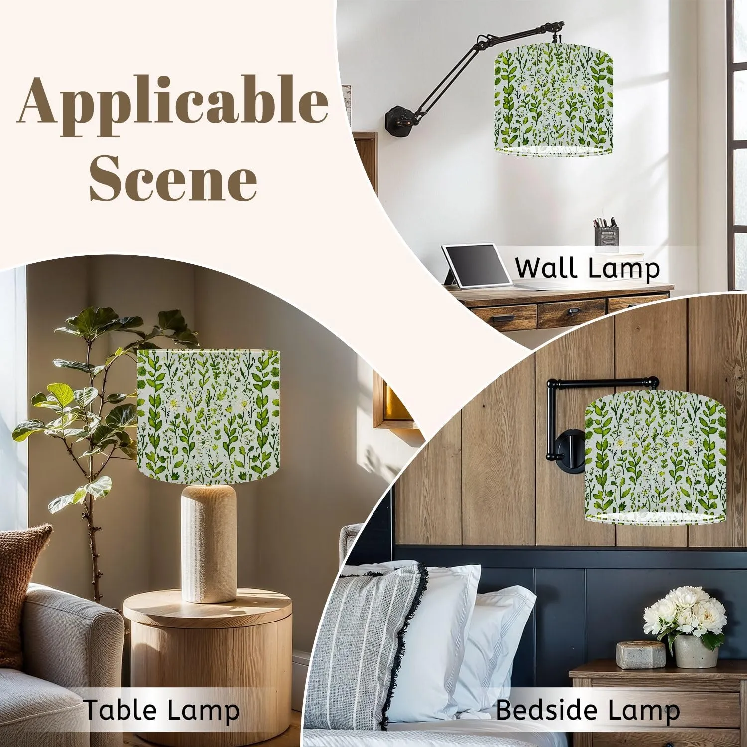 Drum Lamp Shades Tiny meadow flowers seamless for summer dress textile print Lamp Shade for Floor Lamps Table Lamps Pendant Light 11"x8.9" Linen Replacement Large Lampshades
