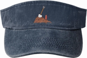 Earthworms and Shovels Sun Visor Hats Cotton Baseball Cap for Women Men Adjustable Sun Hat