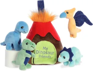 Ebba™ Engaging Baby Talk™ My Dinosaur Friends™ Baby Stuffed Animal - Sensory Delight - Interactive Learning - Multicolor 6 Inches