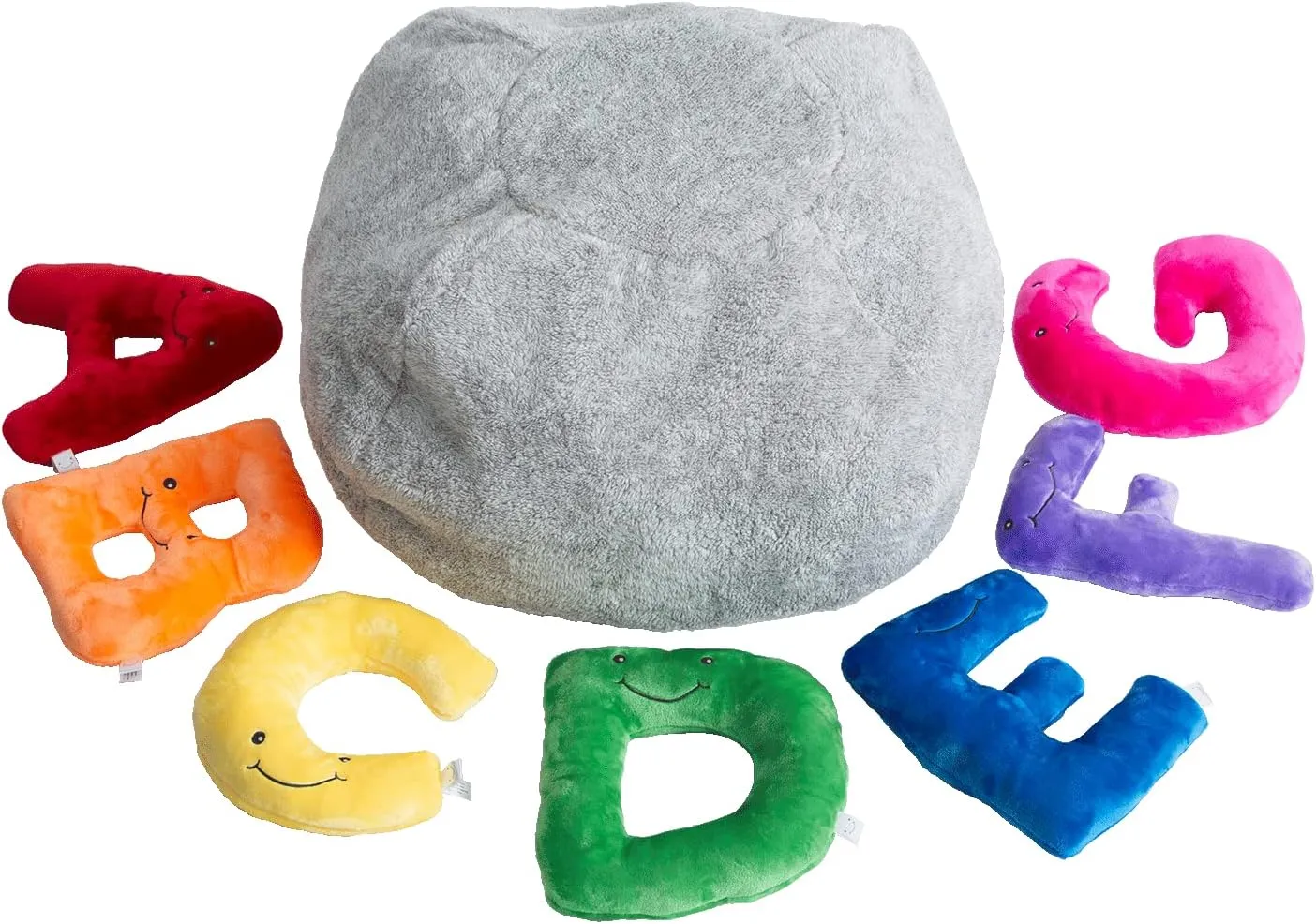 Educational Alphabet Toys - 26 Piece Rainbow Colors Set, Large 11" Stuffed Letters in Plush Bag - Perfect Learning Language Awareness & ABCs Recognition Gifts for Kids, 3, 4, & 5 Year Olds