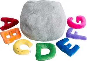 Educational Alphabet Toys - 26 Piece Rainbow Colors Set, Large 11" Stuffed Letters in Plush Bag - Perfect Learning Language Awareness & ABCs Recognition Gifts for Kids, 3, 4, & 5 Year Olds