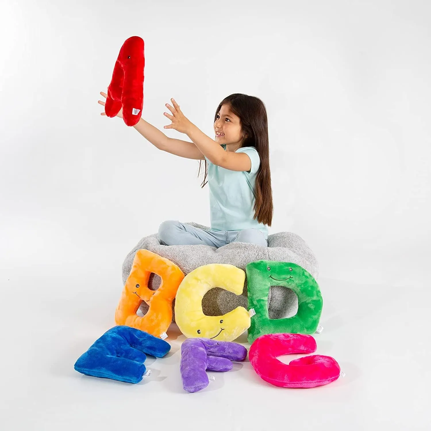 Educational Plush Letter F - Lilac Purple Large 11" Stuffed Alphabet - Machine Washable Toys - Perfect Learning Language Awareness and ABCs Recognition Gifts for Kids, 3, 4, & 5 Year Olds