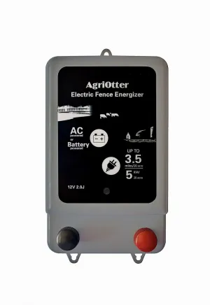 Electric Fence Energizer 20 Acre 2 in 1 Powered by Battery or AC Outlet 10000V 2J Pulse Electric