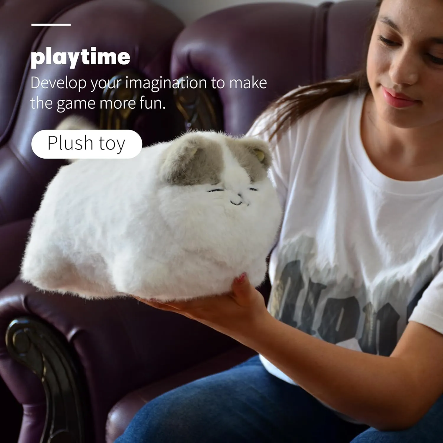 Electronic Cat Plush Toys for Kids Cute Robot Remote Control Fur Real Pets Talking Tom Kitty Toys with Sounds Wiggle Tail for Girls&Boys Birthday Halloween(juguetes para niñas)