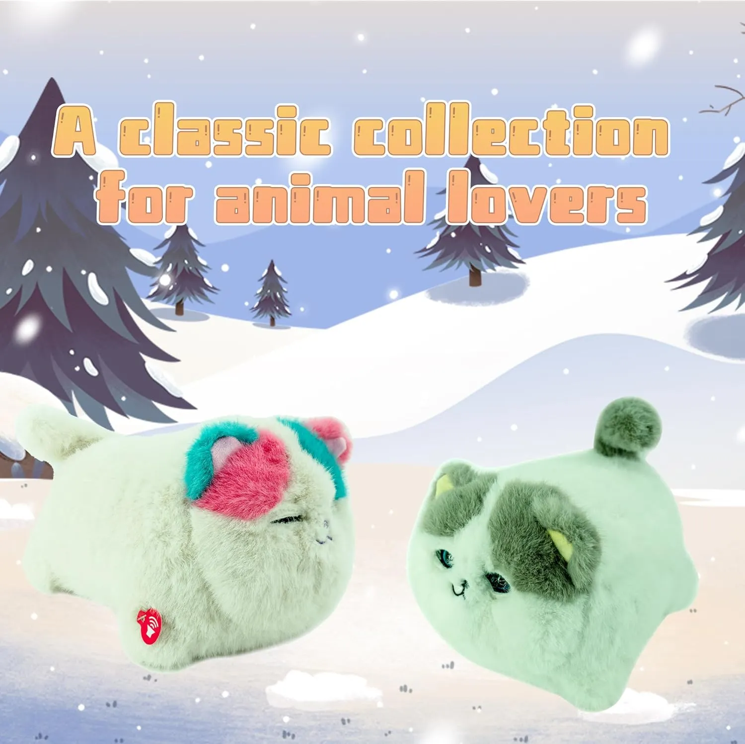 Electronic Cat Plush Toys for Kids Cute Robot Remote Control Fur Real Pets Talking Tom Kitty Toys with Sounds Wiggle Tail for Girls&Boys Birthday Halloween(juguetes para niñas)