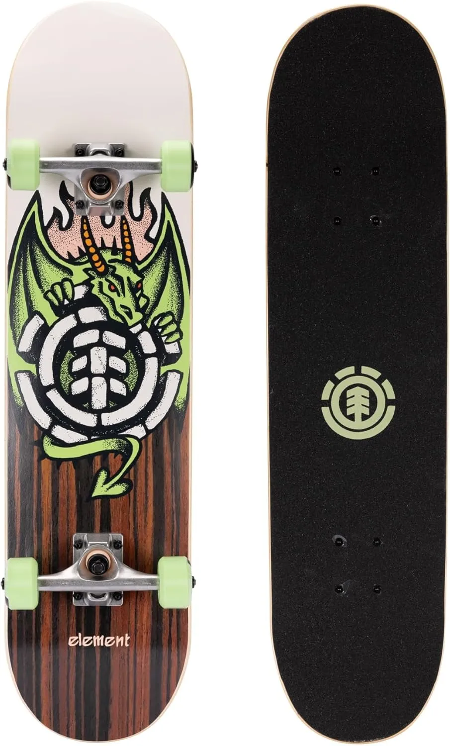 Element Dragon Skateboard 31" x 7.75" Complete Popsicle Board for Kids, Teens, Boys, Girls, and Adults - Durable Deck with a Weight Limit of 220 lbs for Riders of All Levels