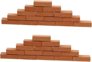 ERINGOGO Fairy Garden Miniature Bricks 50pcs Handmade Small Miniature Bricks for Boys and Girls DIY Building Blocks Decor