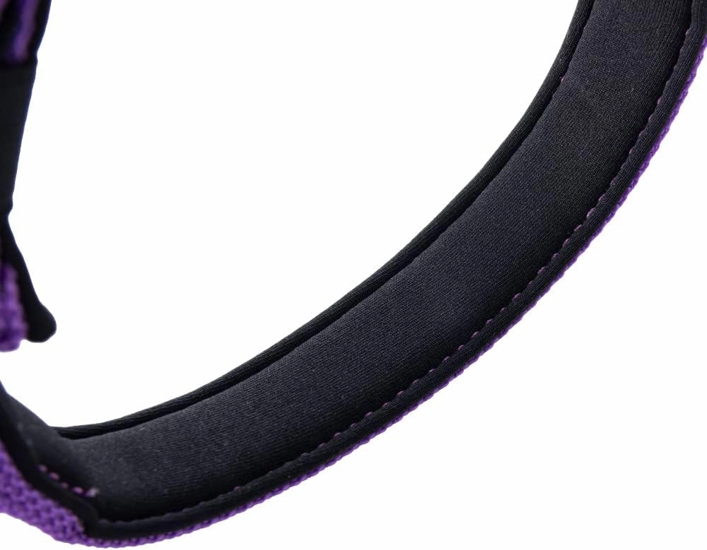 EXCELLENT ELITE SPANKER Reflective Dog Collar Classic Soft Padded Breathable Nylon Adjustable Pet Collar with Quick Release Buckle for Boy Girl Male Female Puppies Small Medium Large Dogs(Purple-S)