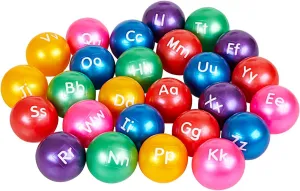 Excellerations 3" Alphabet Balls - Set of 26 with Air Pump