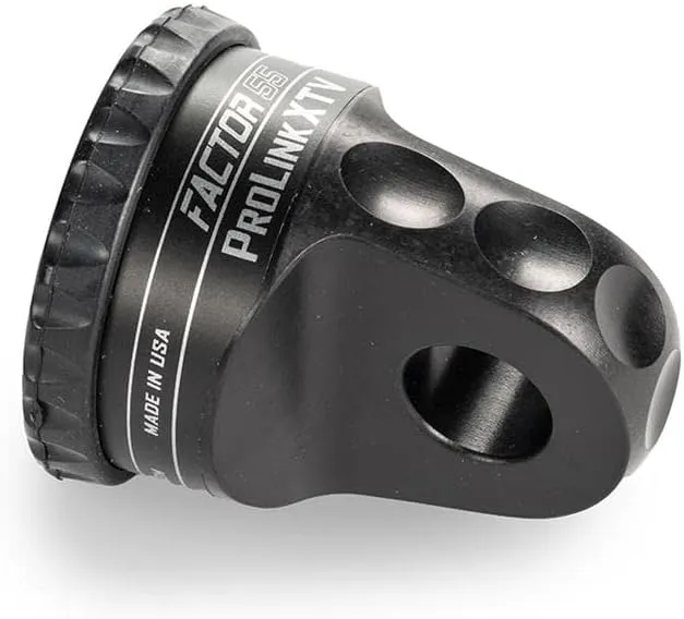 Factor 55 00110-04 Prolink XTV Shackle D Ring for use with Steel Cables Synthetic Ropes up to 5/16 in Max Load Rating 6000 lb Ultimate Failure 22,000 lb. Ideal for 4x4 Off Road Trips - Black