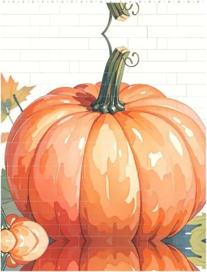 Fall Watercolor Pumpkins Building Block Puzzle Personalized Building Bricks for Adults Block Puzzle Building DIY Brick Block Puzzles Valentine's Day Gifts for Home Decor Brick Puzzle