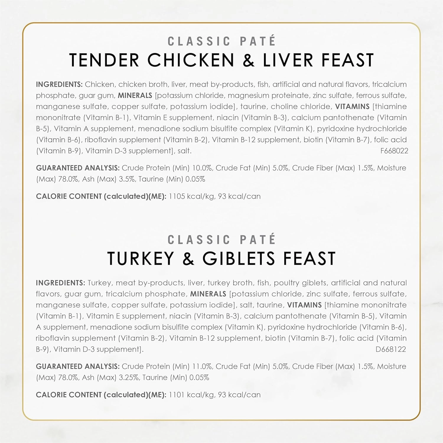 Fancy Feast Poultry and Beef Feast Classic Pate Collection Grain Free Wet Cat Food Variety Pack - (Pack of 30) 3 oz. Cans