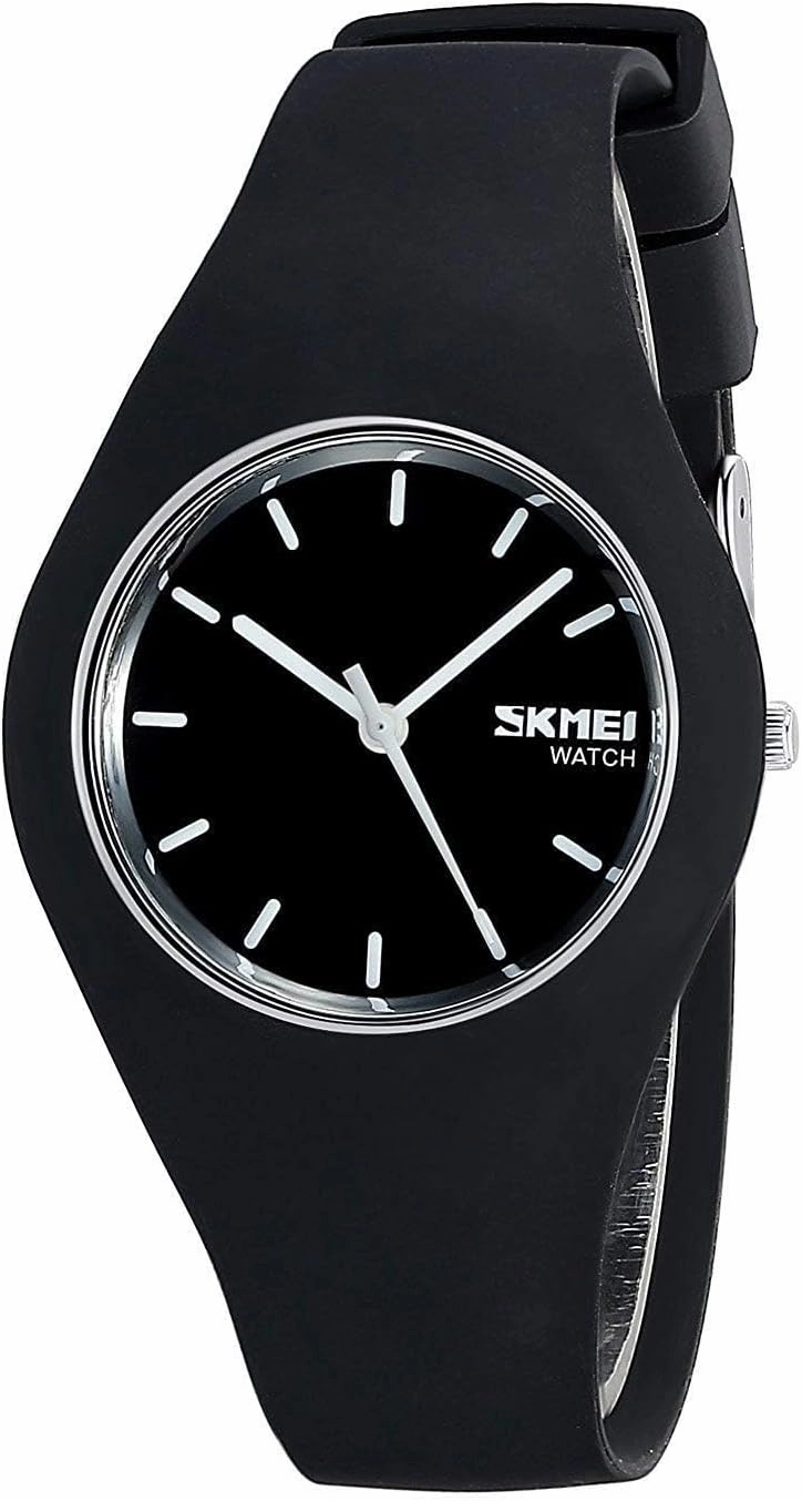 FANMIS Women Men Fashion Minimalist Analog Quartz Watch Unisex Casual Simple Style Ultra-Thin Sports Military Watch Waterproof Outdoor Watch with Silicone Strap