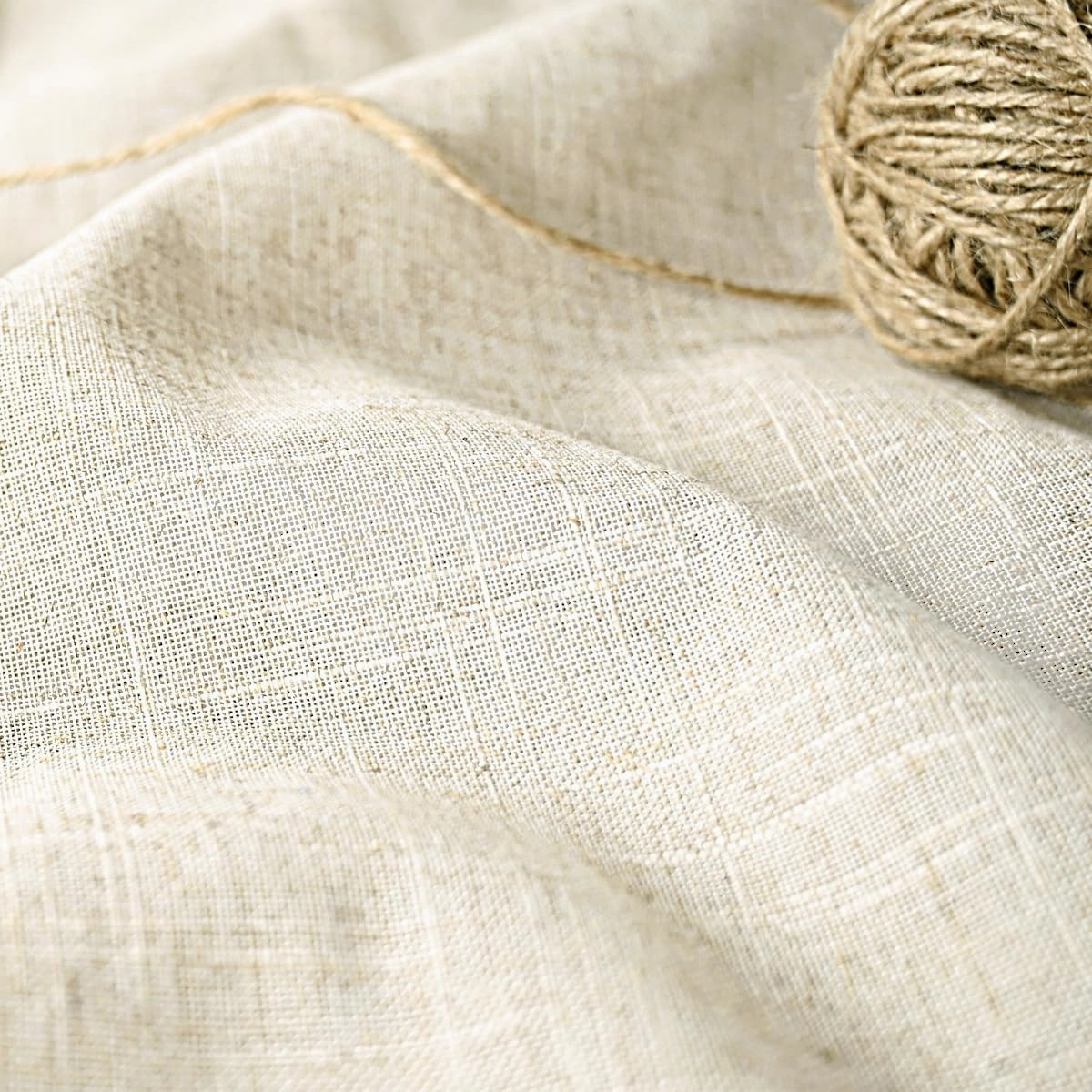Farmhouse Shower Curtain,Beige and Beige Stripe,Button Curtain,Linen and Cotton Blend Fabric,Rustic Charm Country Chic Style,72x78 in