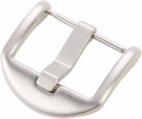 Fashion Black Silver Universal Watch Strap Buckle 18mm 20mm 22mm 304 Stainless Steel Double-Sided Lassa Clasp Fit for Huawei Fit for Samsung(22mm Silver)