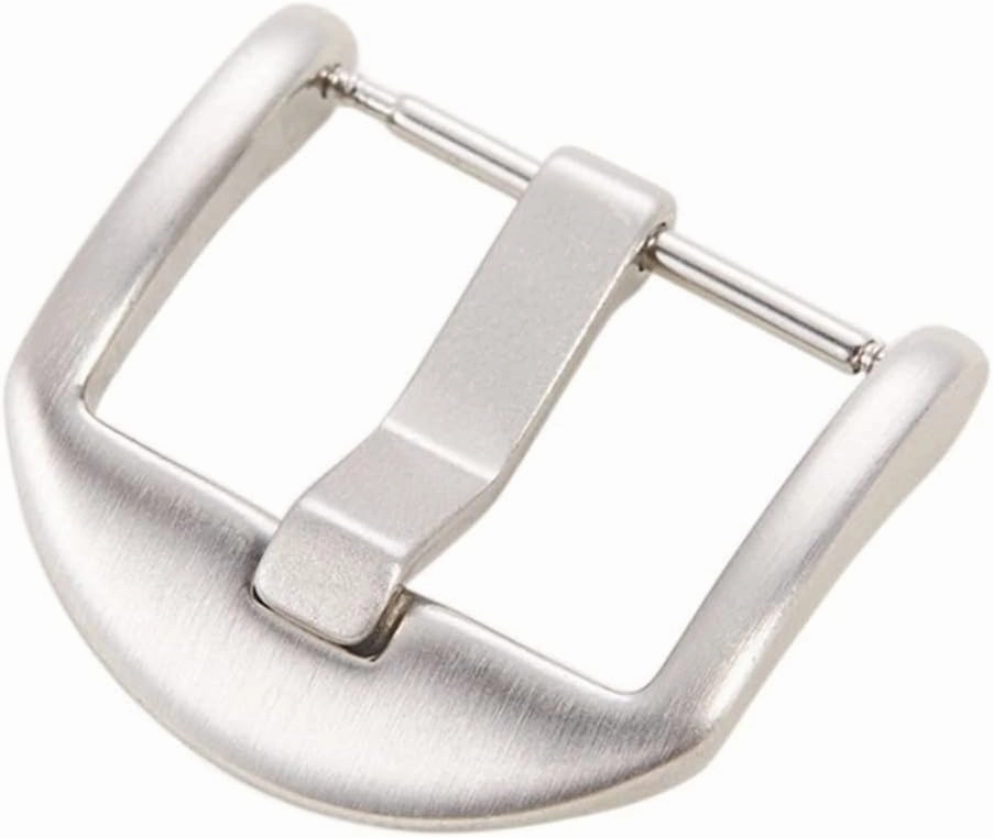 Fashion Black Silver Universal Watch Strap Buckle 18mm 20mm 22mm 304 Stainless Steel Double-Sided Lassa Clasp Fit for Huawei Fit for Samsung(22mm Silver)