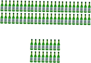 FAVOMOTO 80pcs Miniature Korean Rice Wine Bottles for Dollhouse Decor Realistic Mini Bottles Model Cute House Accessories for Photography Props Micro Landscape Display
