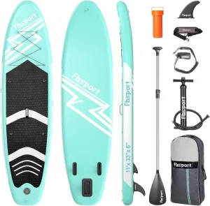 FBSPORT 11' Premium Stand Up Paddle Board, Yoga Board with Durable SUP Accessories & Carry Bag | Wide Stance, Surf Control, Non-Slip Deck, Leash, Paddle and Pump for Youth & Adult