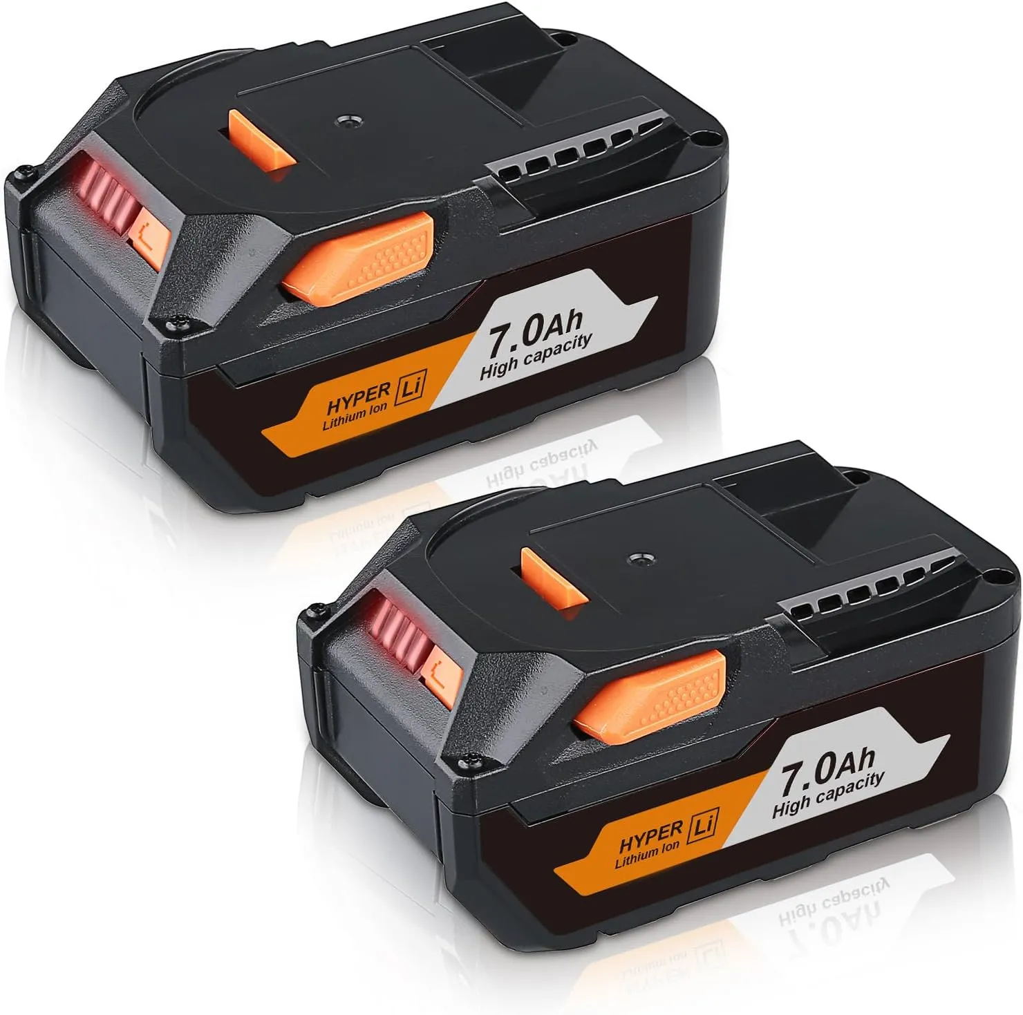 FERRYBOAT R840087 7.0Ah Replacement for Ridgid 18V Lithium Battery R840087 R840083 R840086 R840085 R840084 AC840085 AC840086 AC840087P AC840089 Power Tool Battery 2 Packs