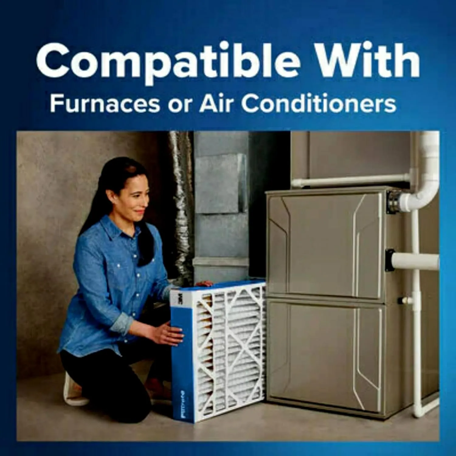 Filtrete 20x25x4 AC Furnace Air Filter, MERV 13, MPR 1900, Fits Honeywell, CERTIFIED Asthma & Allergy Friendly, Premium Allergen, Bacteria & Virus, 2-Pack (Actual Size 19.75 x 24.62 x 4.31 in)