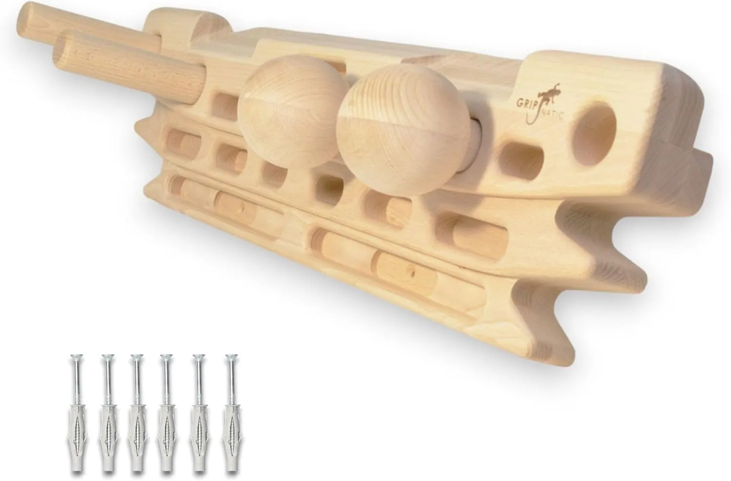 FingerPeg 1.0 Hangboard – Fingerboard Training Board for Climbing with Pull-Up Bars – Sleek Wooden Climbing Board with Ergonomic Design – Supports up to 265 lbs