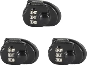 (Firearm Safety Devices – FSDC-TL4853RCB Resettable 3-Digit Combination Trigger Gun Lock 3-Pack - California DOJ-Approved – Durable Black Metal Alloy
