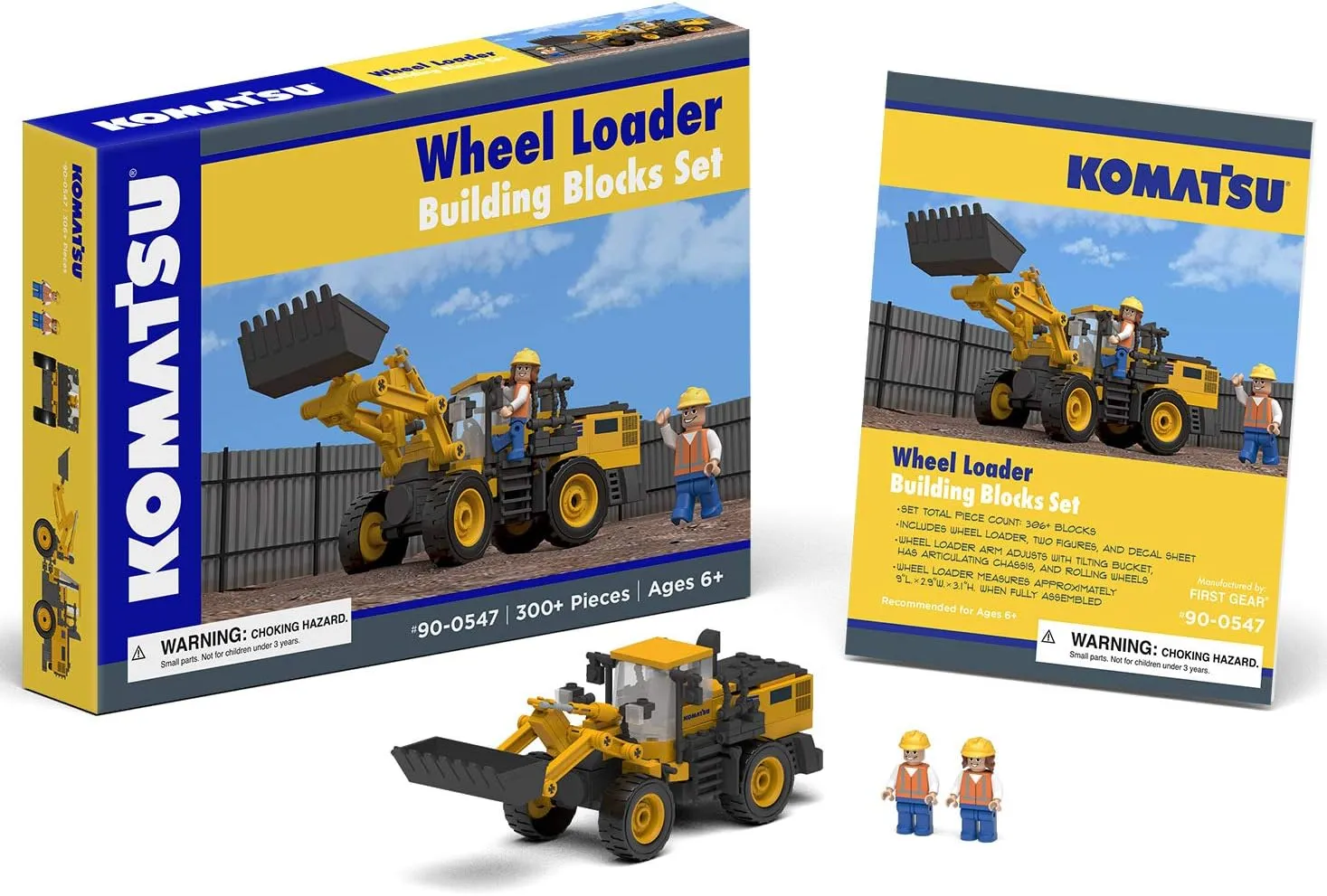 First Gear Komatsu: Building Block Set Wheel Loader Building Blocks Set