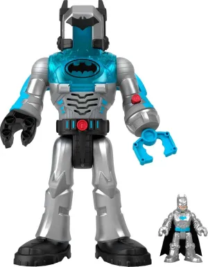 Fisher-Price Imaginext DC Super Friends Batman Toy Insider & Exo Suit 12-Inch Robot with Lights Sounds & Figure for Ages 3  Years, Defender Grey