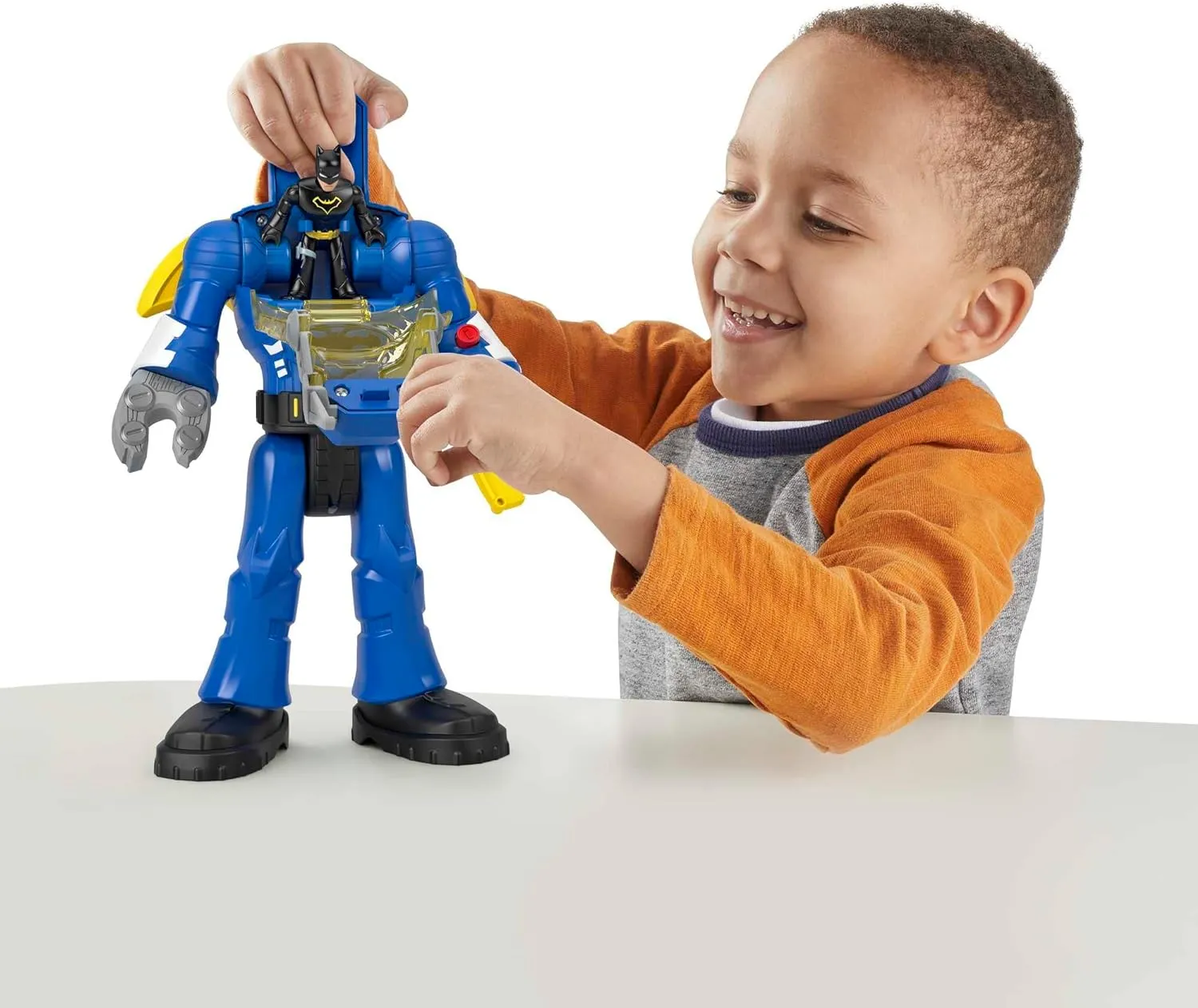 Fisher-Price Imaginext DC Super Friends Batman Toys Insider & Exo Suit 12-Inch Robot with Lights Sounds & Figure for Kids Ages 3  Years
