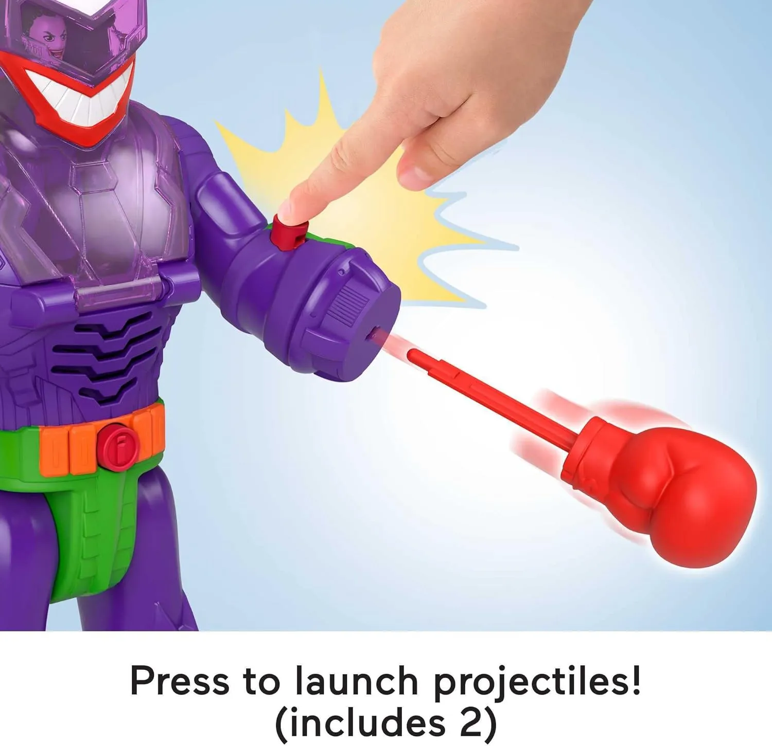 Fisher-Price Imaginext DC Super Friends Robot Toy, The Joker Insider & LaffBot 12-Inch with Lights Sounds & Figure for Kids Ages 3  Years