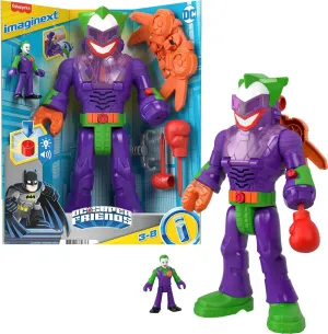 Fisher-Price Imaginext DC Super Friends Robot Toy, The Joker Insider & LaffBot 12-Inch with Lights Sounds & Figure for Kids Ages 3  Years