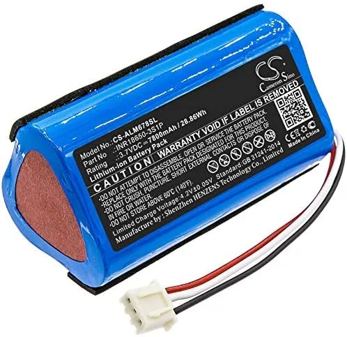 FITHOOD Battery Replacement for Altec Lansing iMW678 iMW678-BLK iMW678-BLU Omni Jacket INR18650-3S1P (7800mAh/3.7V)
